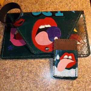 Large Envelope Clutch w/ Bracelt and CC Holder